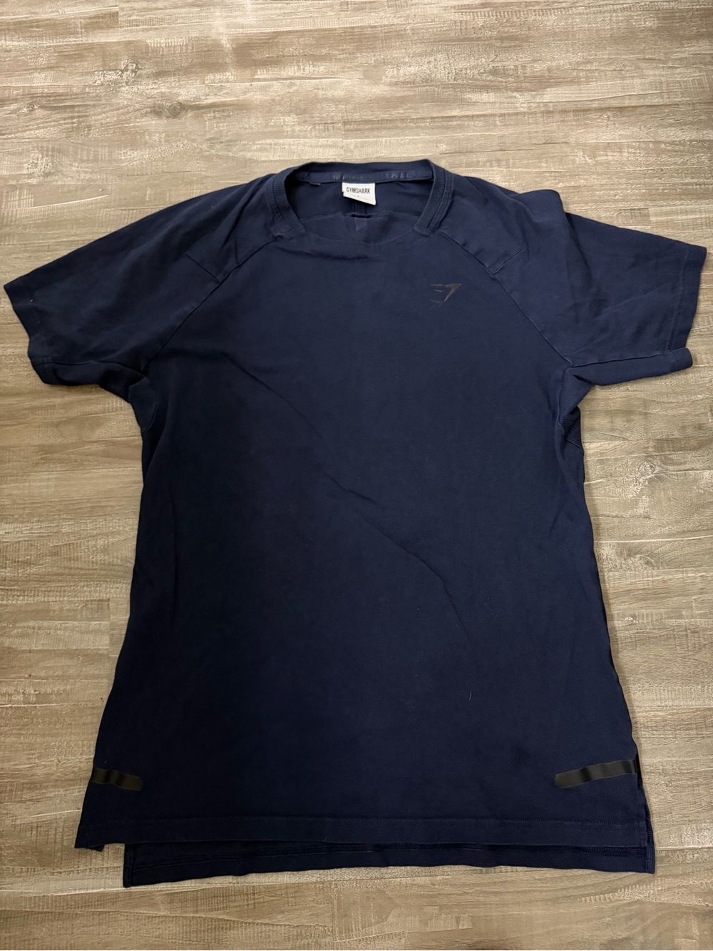 Gymshark Men's Navy Short Sleeve Crew Tee - Minimal Logo